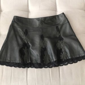 Bodacious BeBe 100% Leather Mini Skirt